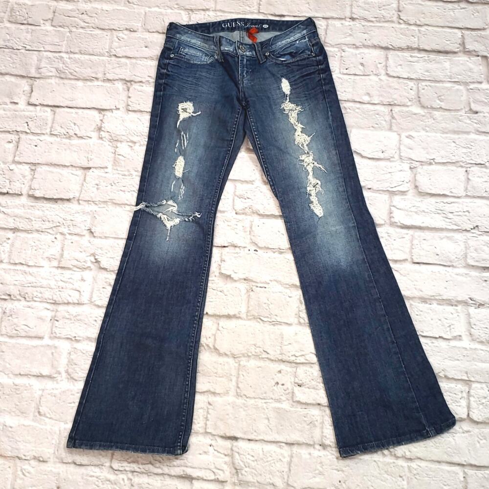 Guess Jeans Women's Distressed Boot Cut – Size 26 🔥 Vintage-Inspired